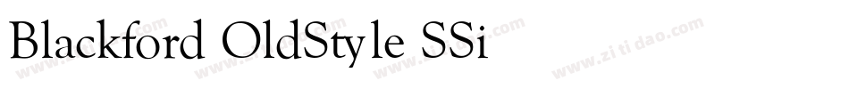 Blackford OldStyle SSi Normal字体转换